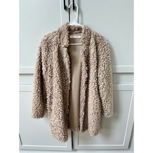 Bishop and Young tan teddy jacket, size XS